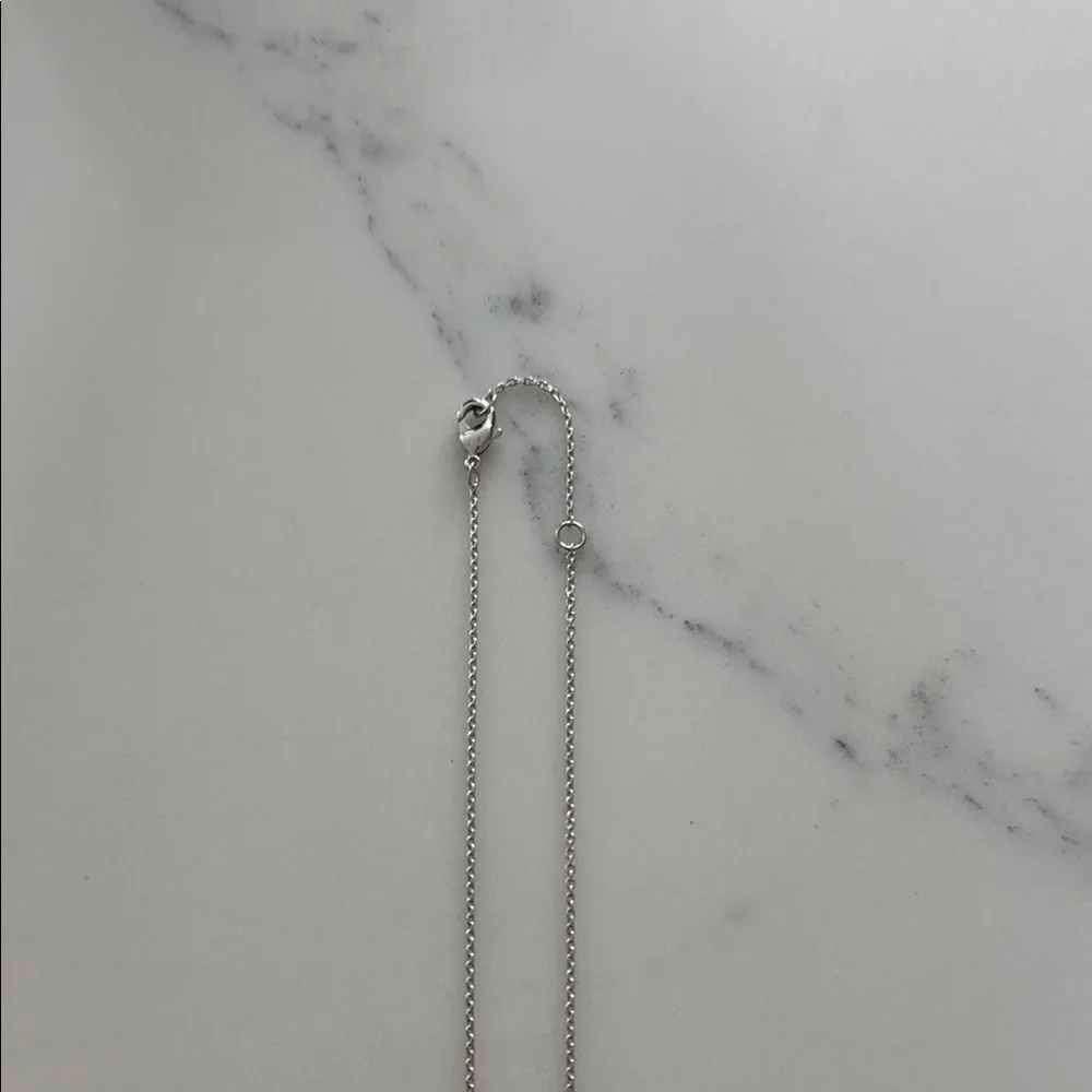 Elegant Silver Heart Necklace‎ - Picture 3 of 4